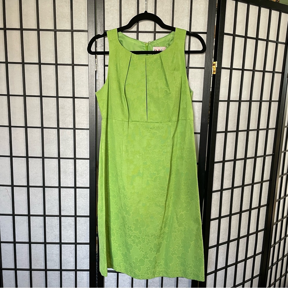 Vintage R&K Originals Sheath Wiggle Dress Lime Green 10